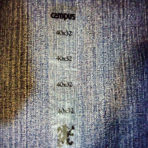 Campus Ivy League Crest Pockets Embroidered Denim Jeans Pants Men's 40/32 Blue - Picture 8 of 13